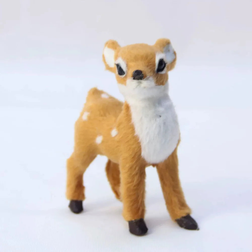 Christmas Deer Ornament 9x9x3cm new year Cute Deer Ornament Perfect For Holiday Christmas Decorations Animal Decorative Statue