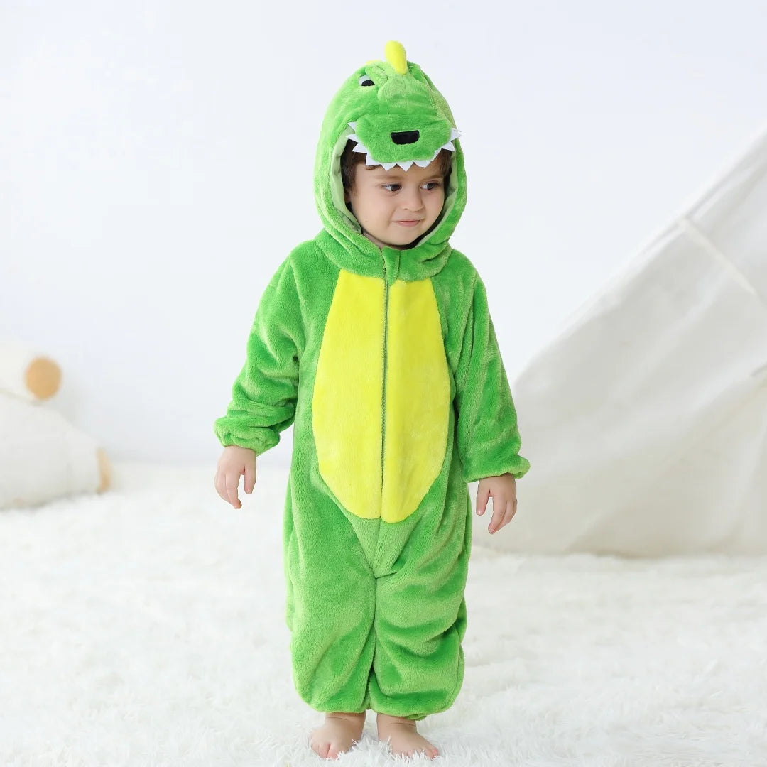 Baby Unisex Romper Kigurumi Infant Cute Stitch Dinosaur Animal Jumpsuits Newborn Cartoon Pajamas For Kids Boys Girls Christmas