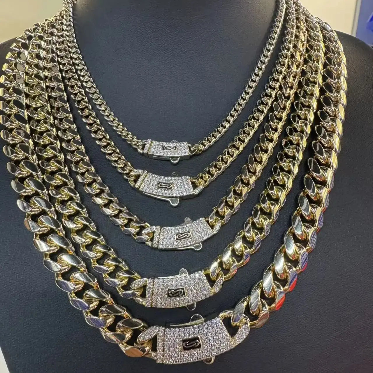 14K Gold Plated Brass Monaco 4mm Necklace High Quality Fashion Versatile Men's and Women's Jewelry Free Shipping Item