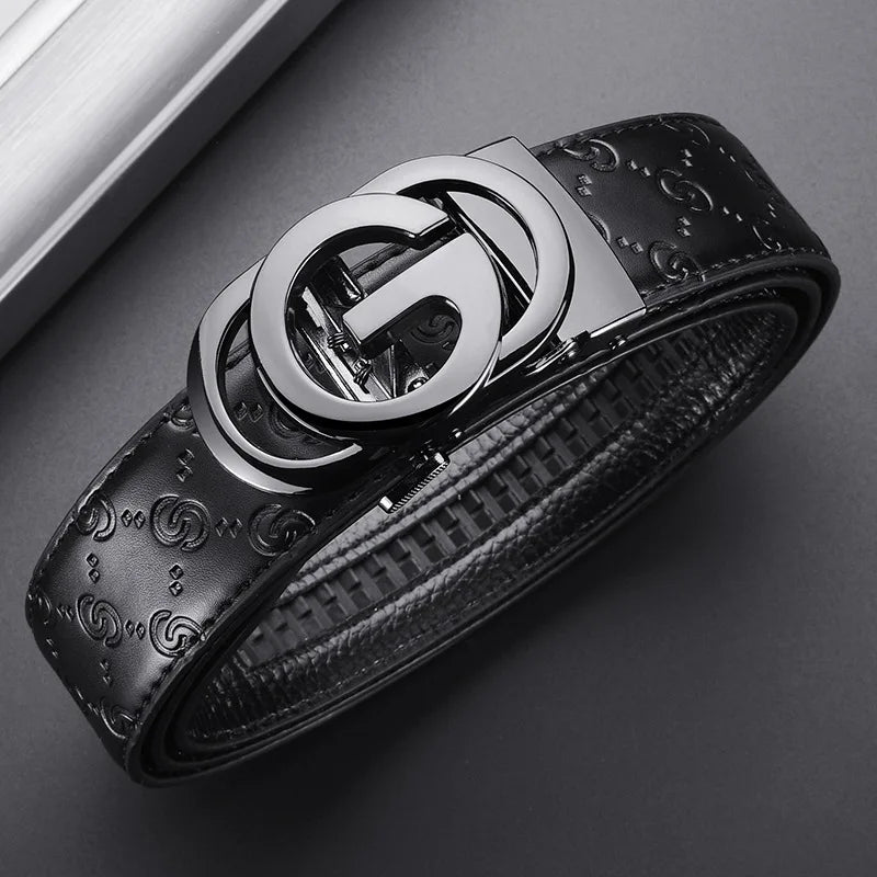 Men Belts Metal Luxury Brand Automatic Buckle Leather High Quality Belt for Men Business Work Casual Designer Fashion Belts