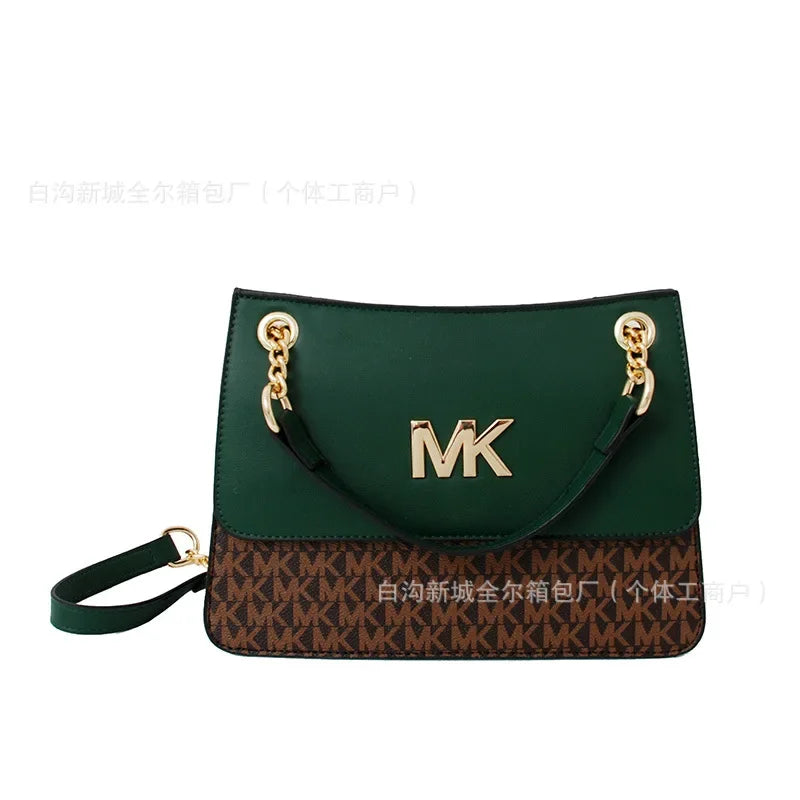 2025 Women's Small Square Bag - Shoulder Chain Design, Contrast Color, Stylish Texture, Large Capacity