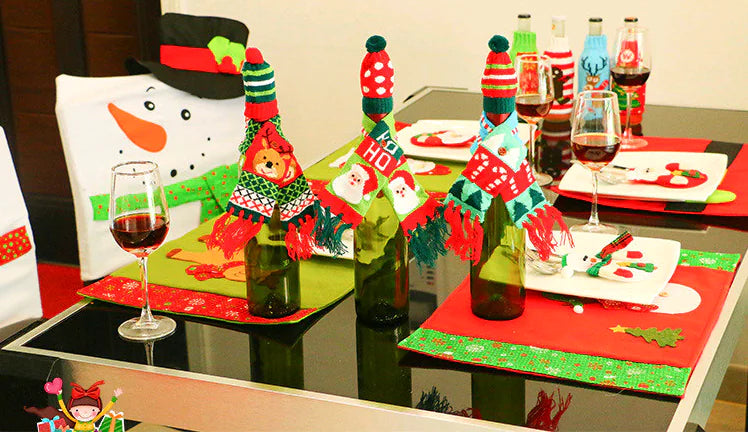 Christmas Wine Bottle Covers