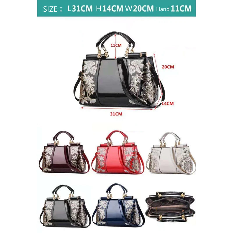 Factory New Sequins Flower Pattern Practical Large Capacity Single Shoulder Bag Cross Body Bag Wholesale Women Handbags Custom
