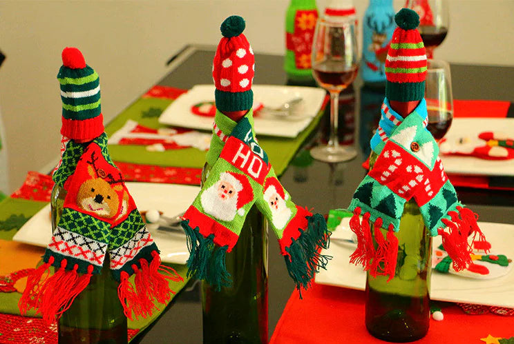 Christmas Wine Bottle Covers