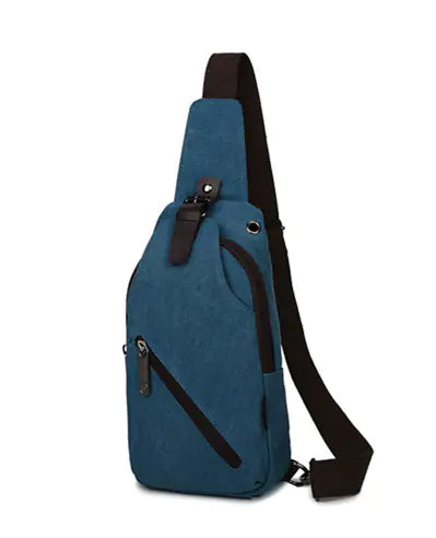 Men's Canvas Chest Bag, Outdoor Sports Crossbody Bag