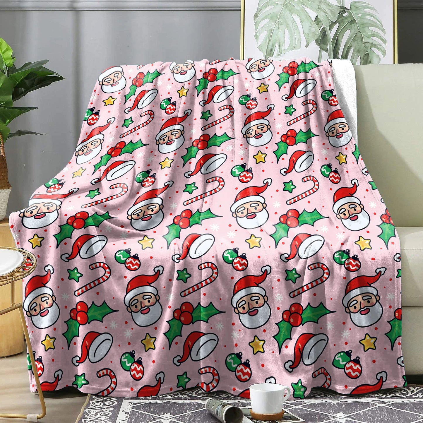 Christmas Red Plaid Winter Blanket Bedspreads Warm Soft Flannel Throw Blanket Decorative Home Bedding Blanket Cover Holiday Gift