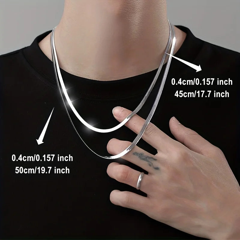 Fashion Punk Hip Hop Necklace Snake Chain Men Blade Chain For Unisex Party、Christmas gift、Thanksgiving Day、Birthday Gifts