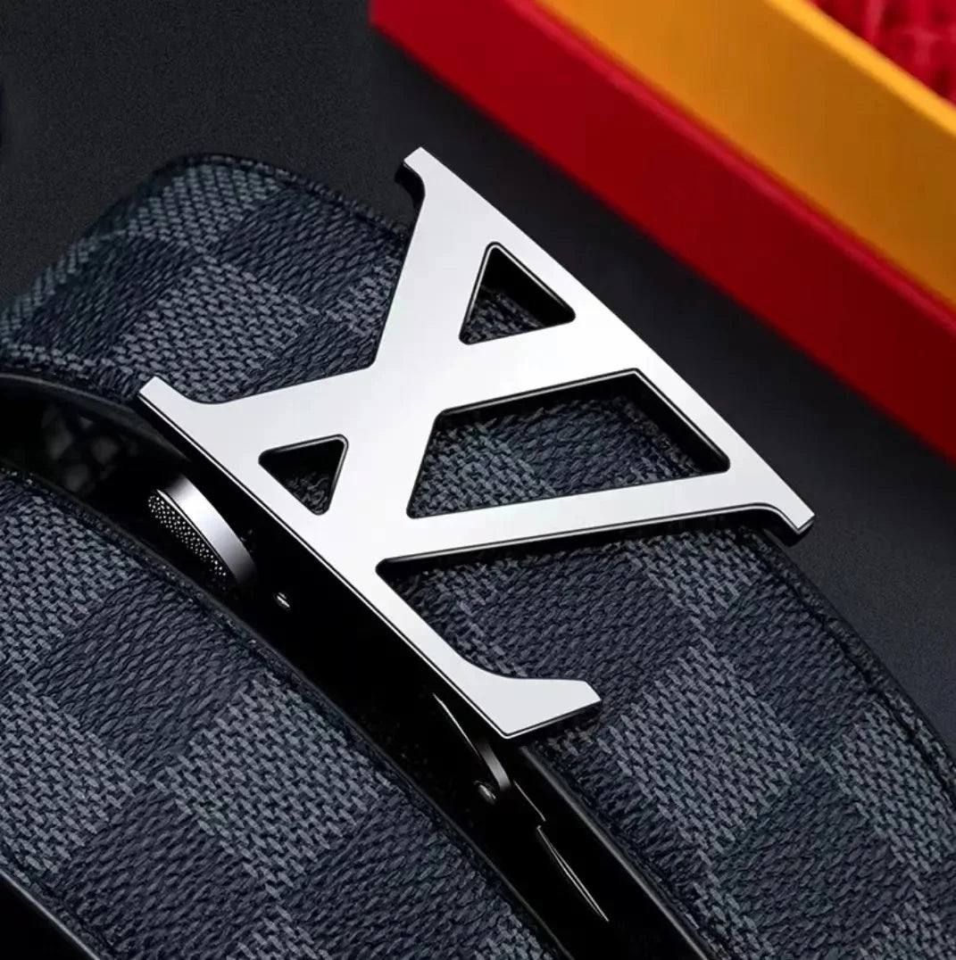 New Men's Genuine Leather Belt Automatic Buckle Casual Luxury Business Trend Pure Calfskin Waist Belt for Men