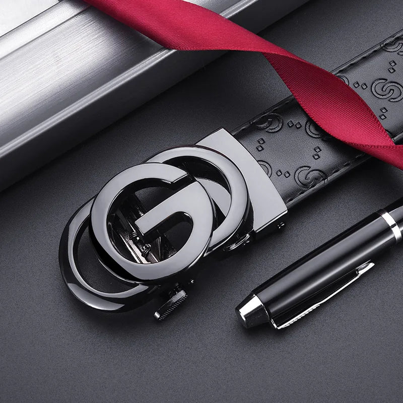Men Belts Metal Luxury Brand Automatic Buckle Leather High Quality Belt for Men Business Work Casual Designer Fashion Belts