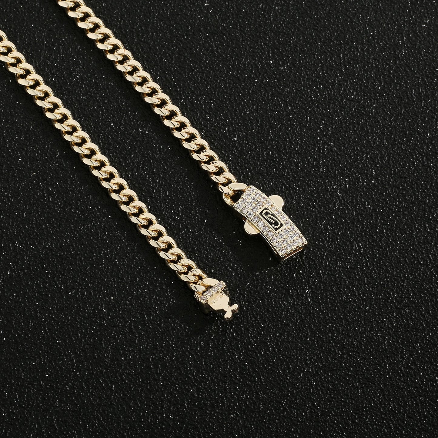 14K Gold Plated Brass Monaco 4mm Necklace High Quality Fashion Versatile Men's and Women's Jewelry Free Shipping Item