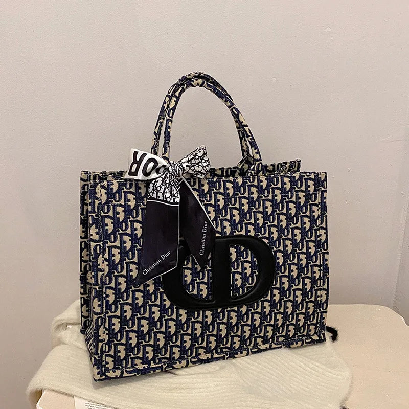 Large Tote Bag for Women 2026 | Spacious Canvas Shopper & Shoulder Bag, Fashionable Underarm Carryall for Daily Use