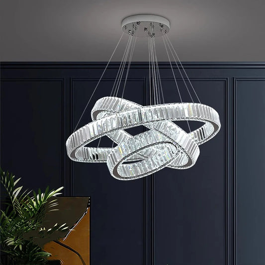 Modern Crystal stair chandelier lights indoor lighting Ceiling lamp hanging light led Chandeliers for living room indoor lightin
