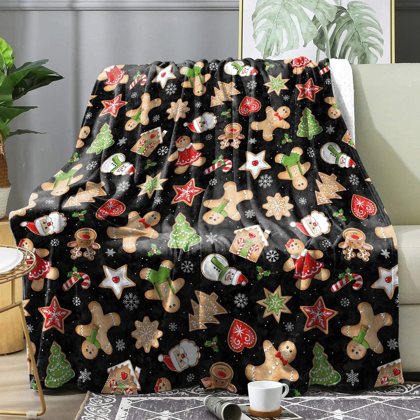 Christmas Red Plaid Winter Blanket Bedspreads Warm Soft Flannel Throw Blanket Decorative Home Bedding Blanket Cover Holiday Gift