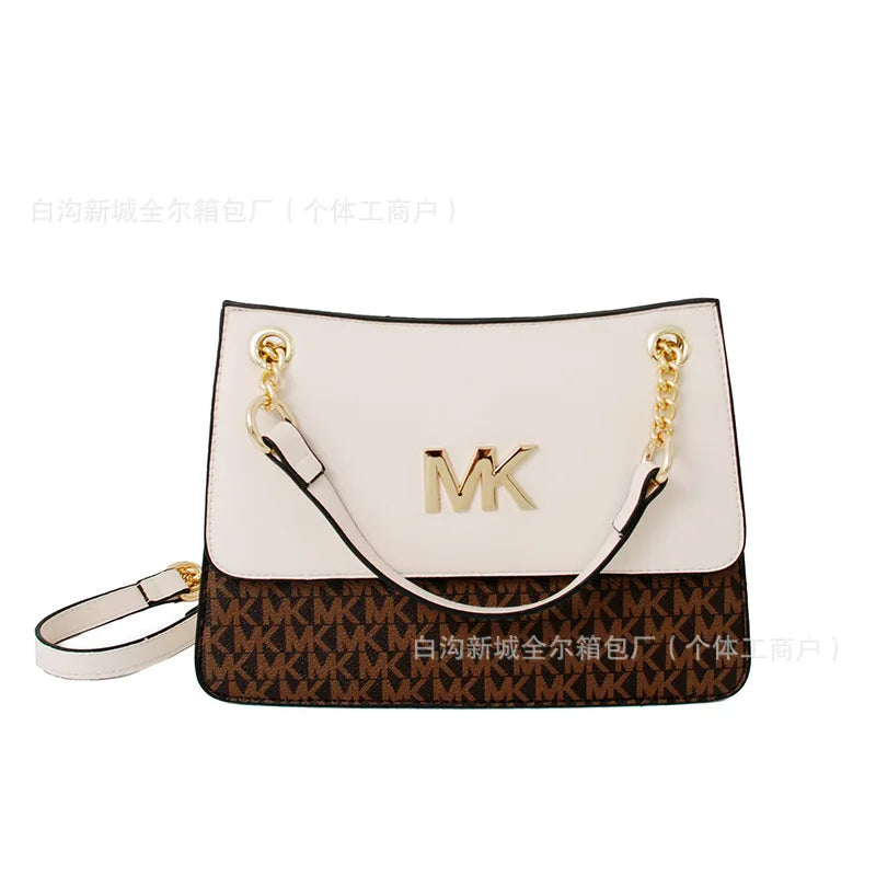 2025 Women's Small Square Bag - Shoulder Chain Design, Contrast Color, Stylish Texture, Large Capacity