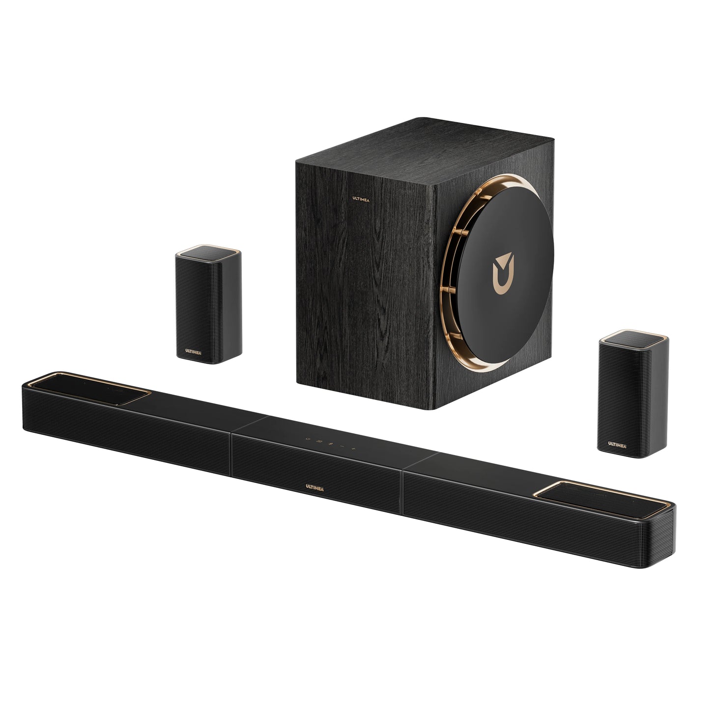 ULTIMEA 5.1.4 Surround SoundSystem TV Soundbar with Dolby Atmos&APP Control, Home Cinema Bluetooth Speaker&8" Wireless Subwoofer