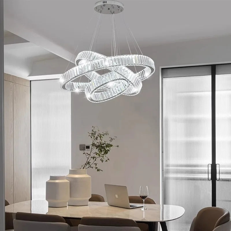 Modern Crystal stair chandelier lights indoor lighting Ceiling lamp hanging light led Chandeliers for living room indoor lightin