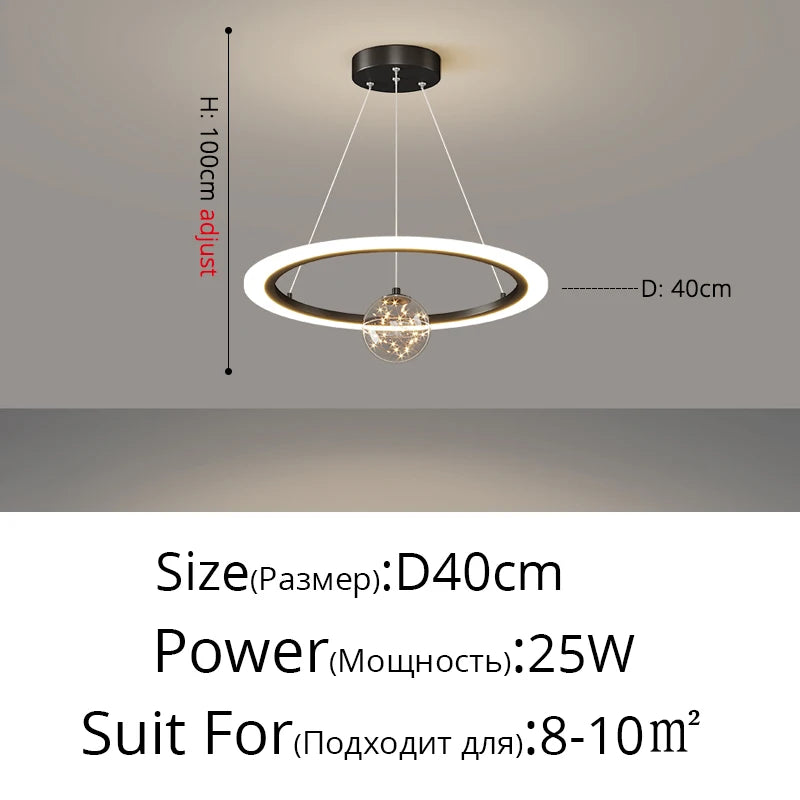 Modern LED Chandeliers Indoor Remote Dimming Lighting Lamp For Living Room Bedroom Lamps star Decor Lusters Lights Droppshiping