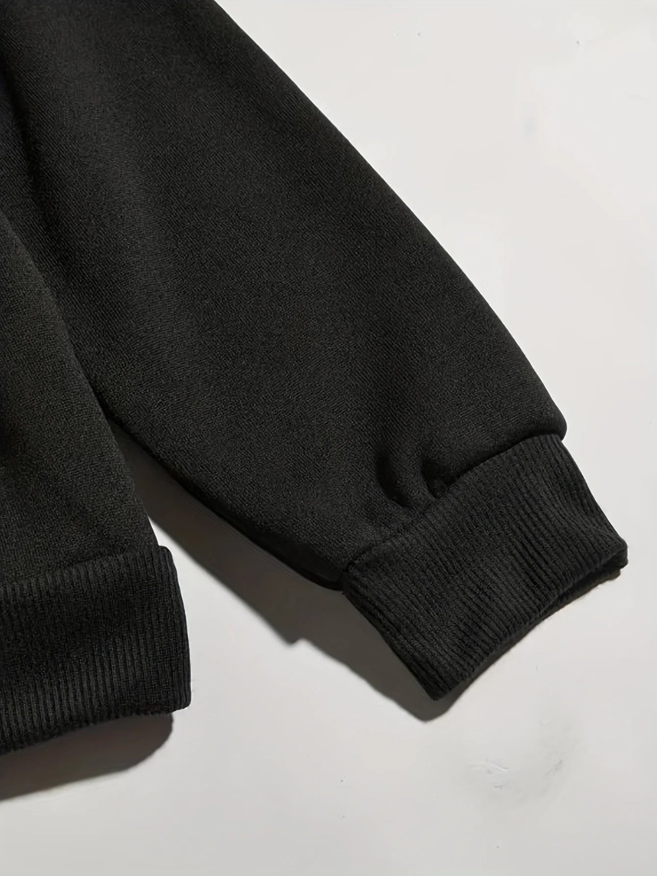 Men's Black Casual Hoodie, Striking "JESUS Saved My Life" Cross Print - Kangaroo Pocket Design, Regular Version, Front