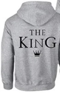 The King His Queen Letter Lover Hoodies Spring Autumn Couple Sweatshirt Woman Clothes Harajuku Hoodies 1 PCS