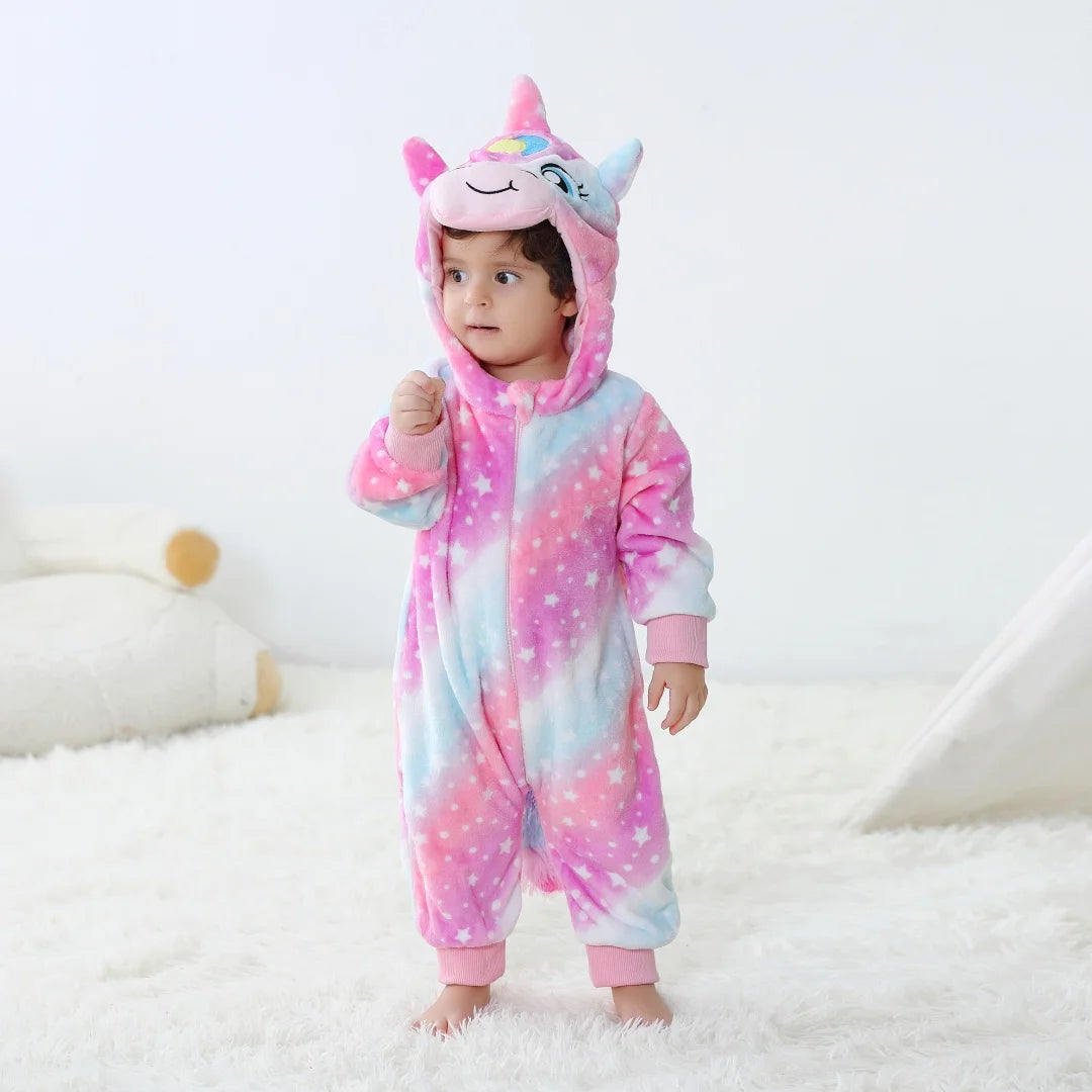Baby Unisex Romper Kigurumi Infant Cute Stitch Dinosaur Animal Jumpsuits Newborn Cartoon Pajamas For Kids Boys Girls Christmas
