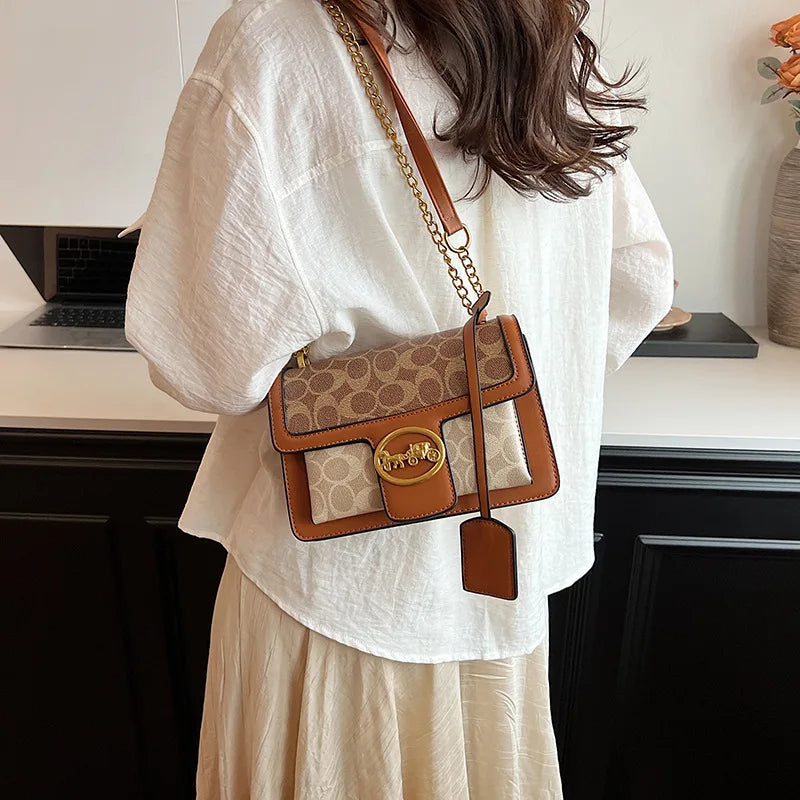 Premium 2025 Square Bag, Elegant Chain Strap Crossbody for Women, Chic & Versatile Shoulder Purse, Luxury Small Handbag