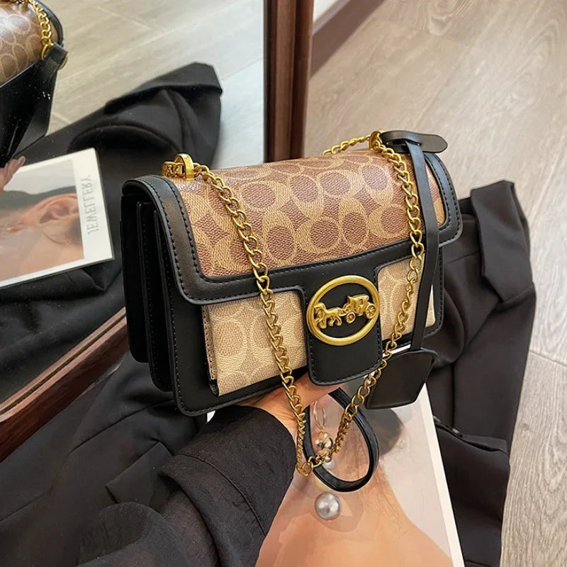 Premium 2025 Square Bag, Elegant Chain Strap Crossbody for Women, Chic & Versatile Shoulder Purse, Luxury Small Handbag