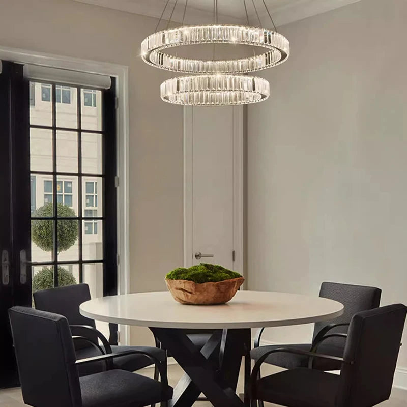 Modern Crystal stair chandelier lights indoor lighting Ceiling lamp hanging light led Chandeliers for living room indoor lightin