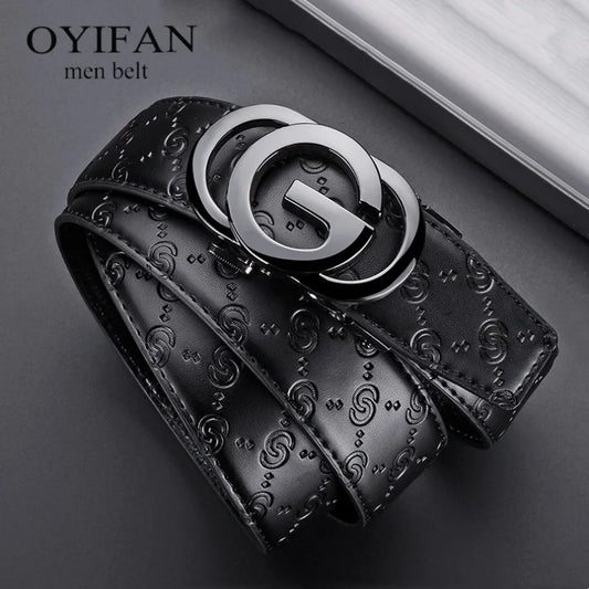 Men Belts Metal Luxury Brand Automatic Buckle Leather High Quality Belt for Men Business Work Casual Designer Fashion Belts