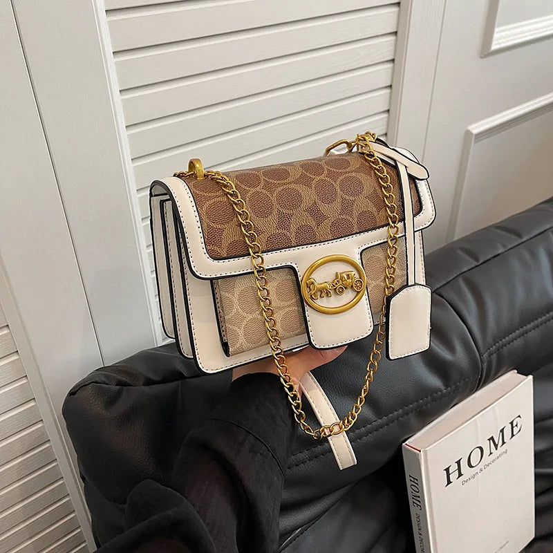 Premium 2025 Square Bag, Elegant Chain Strap Crossbody for Women, Chic & Versatile Shoulder Purse, Luxury Small Handbag