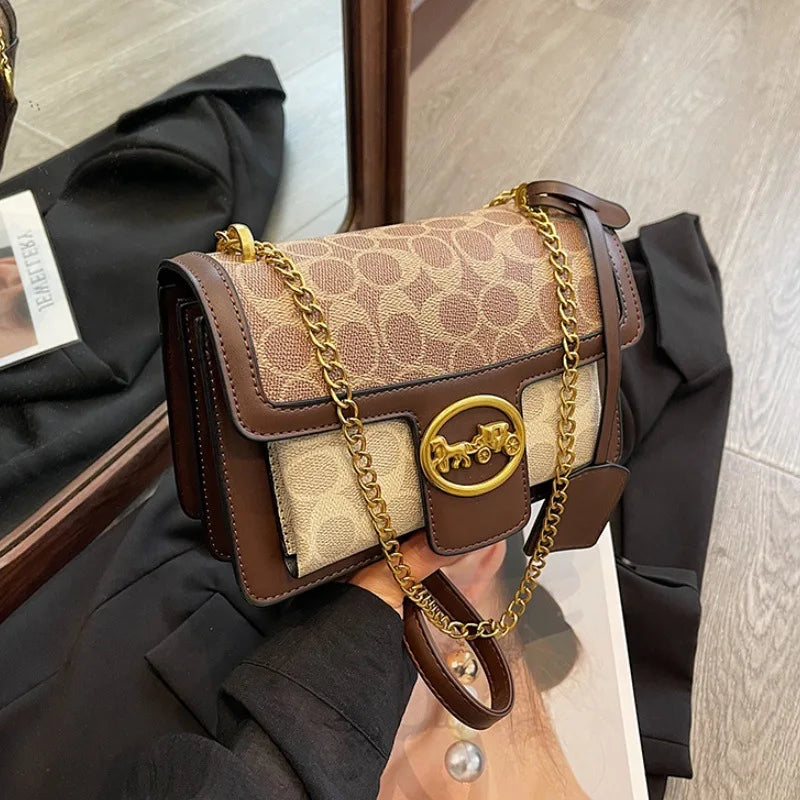 Premium 2025 Square Bag, Elegant Chain Strap Crossbody for Women, Chic & Versatile Shoulder Purse, Luxury Small Handbag