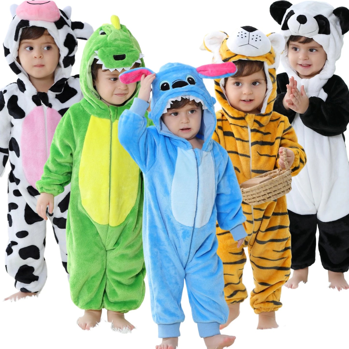 Baby Unisex Romper Kigurumi Infant Cute Stitch Dinosaur Animal Jumpsuits Newborn Cartoon Pajamas For Kids Boys Girls Christmas