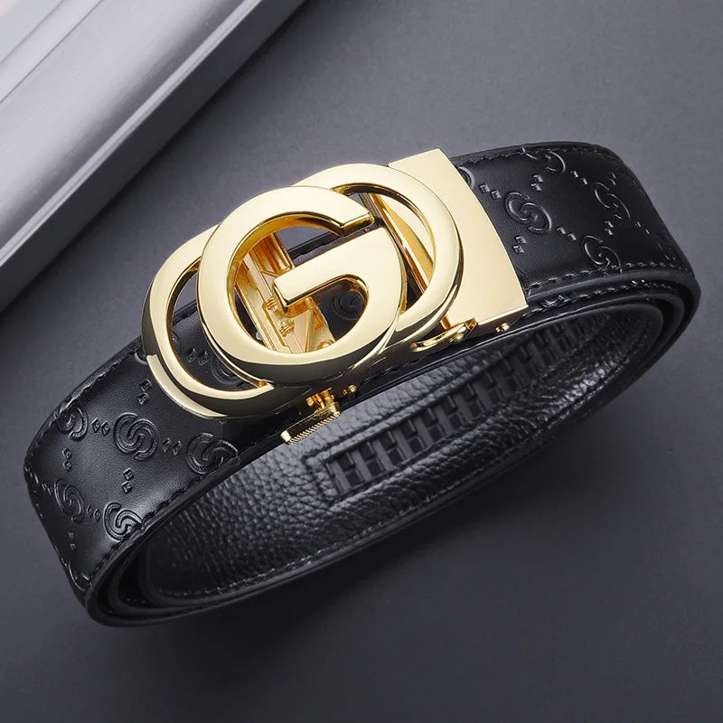 Men Belts Metal Luxury Brand Automatic Buckle Leather High Quality Belt for Men Business Work Casual Designer Fashion Belts