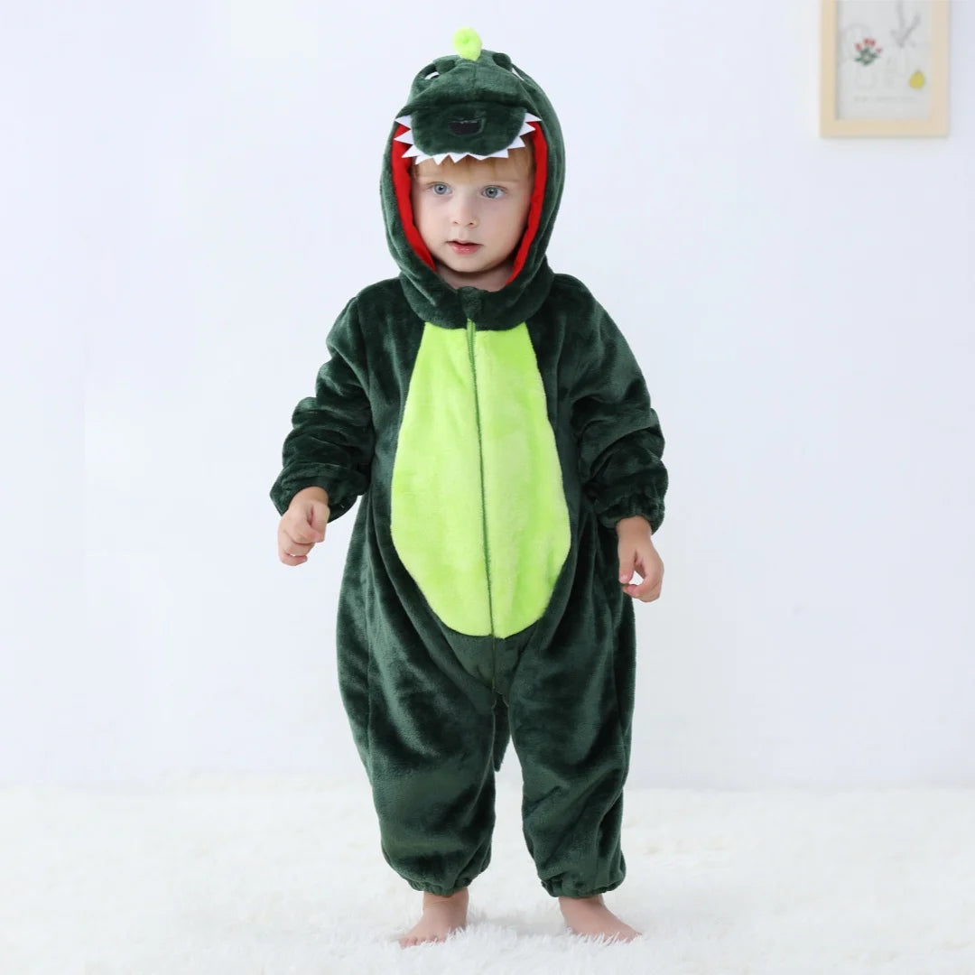 Baby Unisex Romper Kigurumi Infant Cute Stitch Dinosaur Animal Jumpsuits Newborn Cartoon Pajamas For Kids Boys Girls Christmas