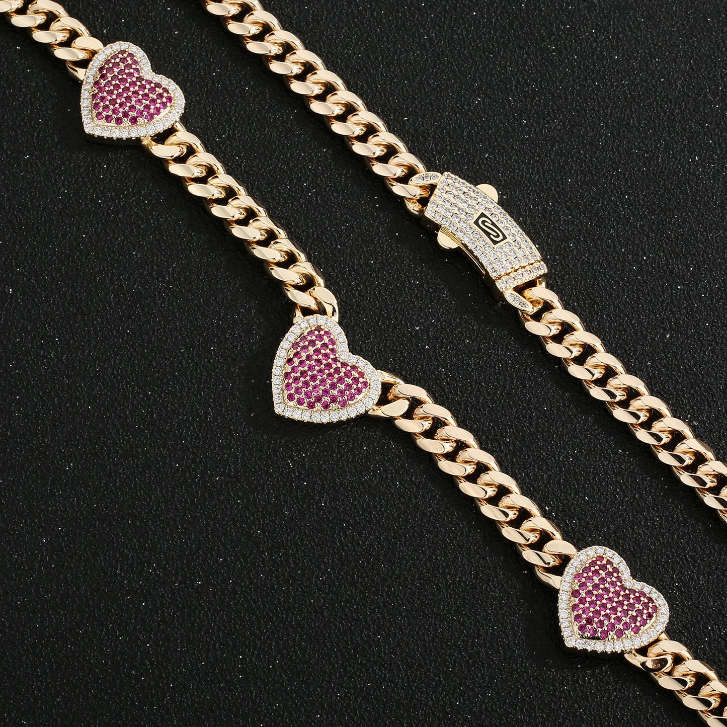 14K Gold Plated Copper heart Necklace for Men Women Adjustable 45-55cm Minimalist Jewelry