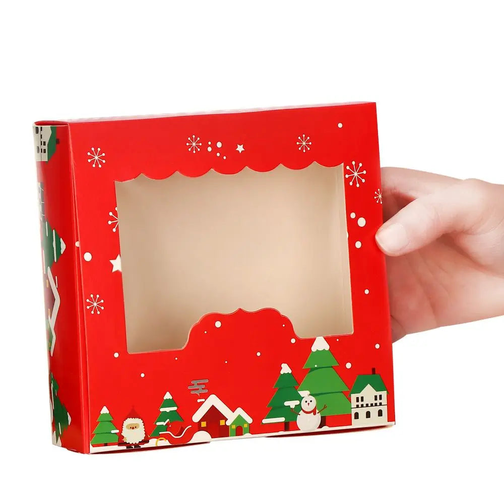 1/10pcs Nougat Cupcake Biscuit Gift Wrapping Box Cake Packaging Box Christmas Gift Box Christmas Cardboard Cake Boxes