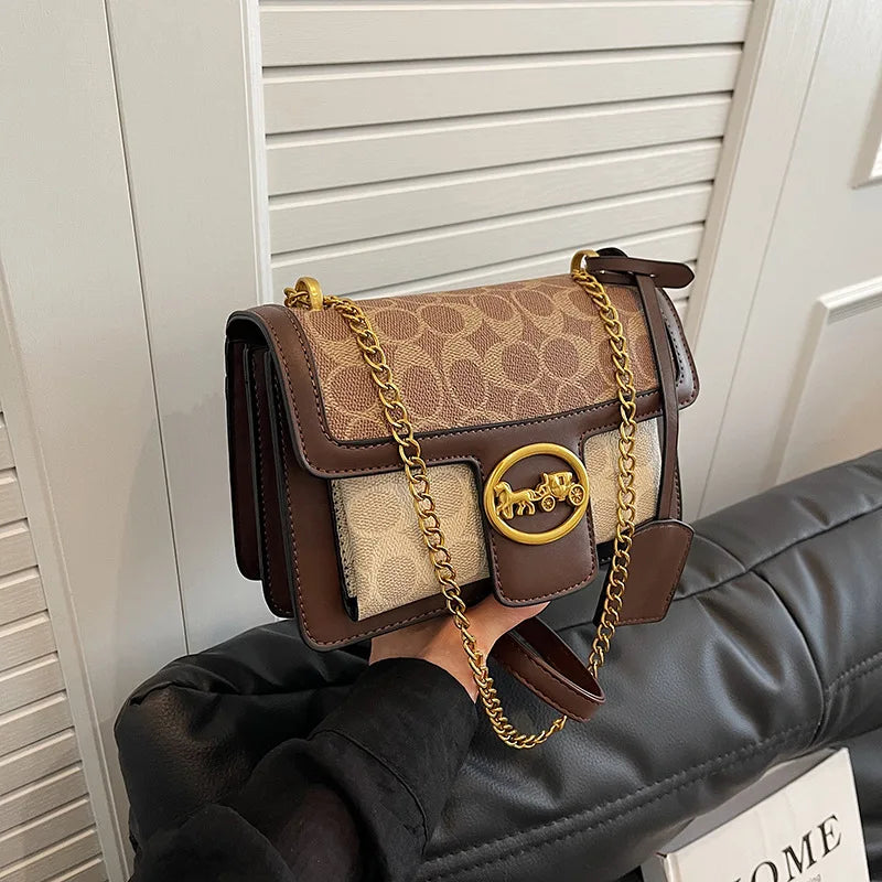 Premium 2025 Square Bag, Elegant Chain Strap Crossbody for Women, Chic & Versatile Shoulder Purse, Luxury Small Handbag