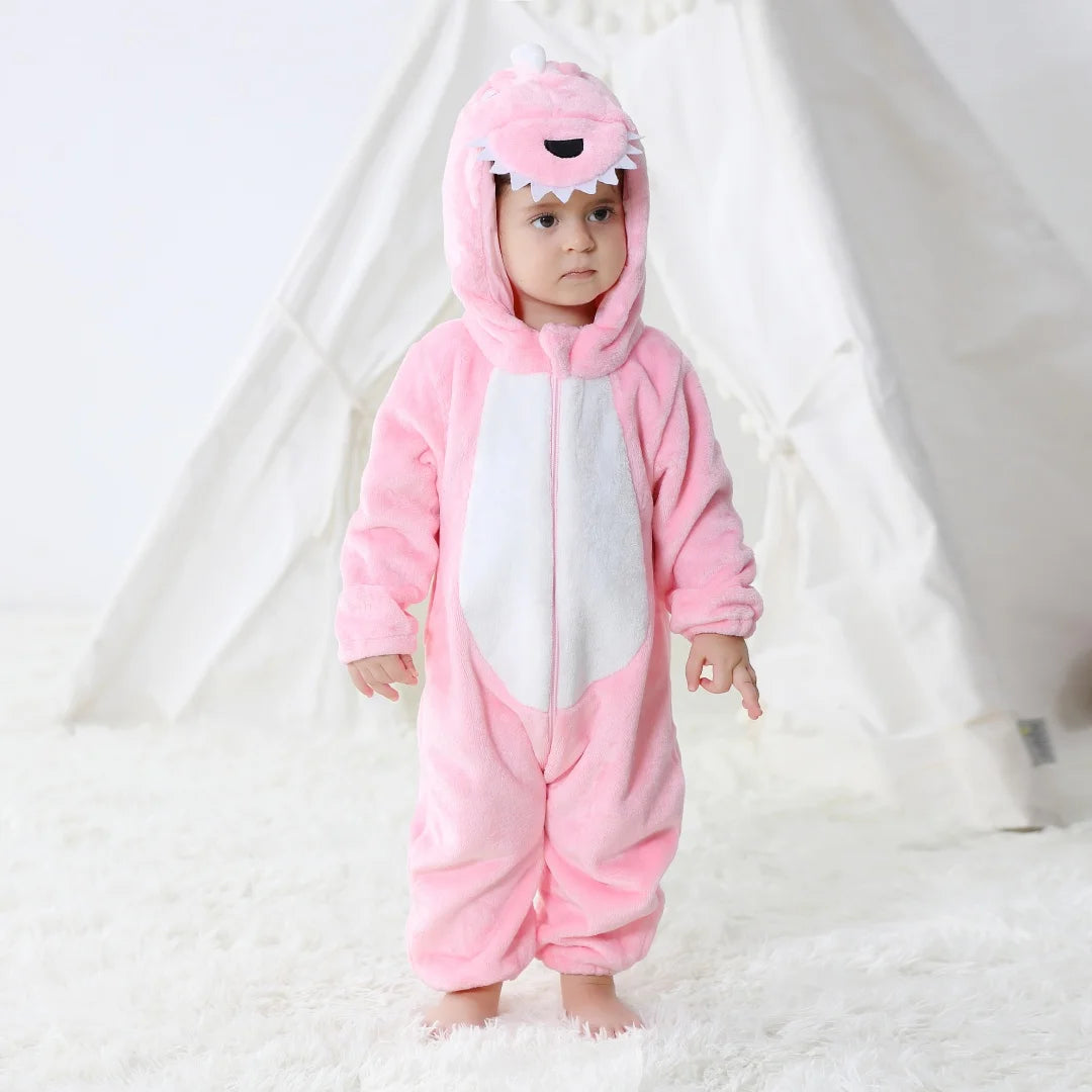 Baby Unisex Romper Kigurumi Infant Cute Stitch Dinosaur Animal Jumpsuits Newborn Cartoon Pajamas For Kids Boys Girls Christmas