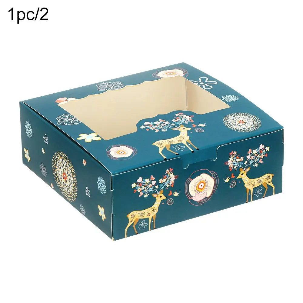 1/10pcs Nougat Cupcake Biscuit Gift Wrapping Box Cake Packaging Box Christmas Gift Box Christmas Cardboard Cake Boxes