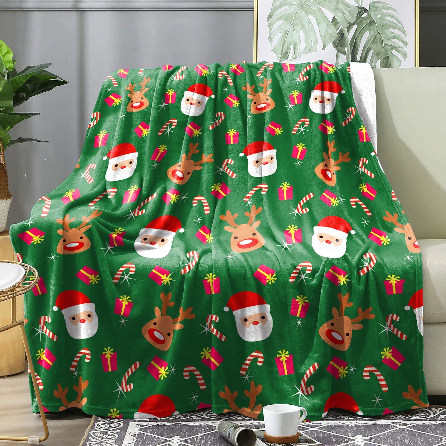 Christmas Red Plaid Winter Blanket Bedspreads Warm Soft Flannel Throw Blanket Decorative Home Bedding Blanket Cover Holiday Gift
