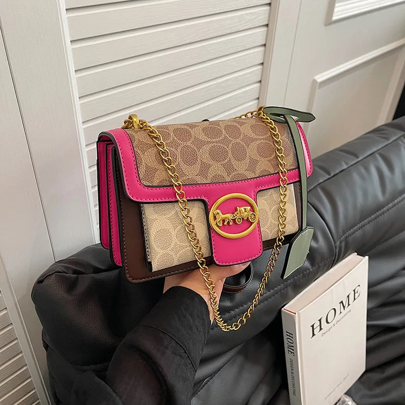 Premium 2025 Square Bag, Elegant Chain Strap Crossbody for Women, Chic & Versatile Shoulder Purse, Luxury Small Handbag