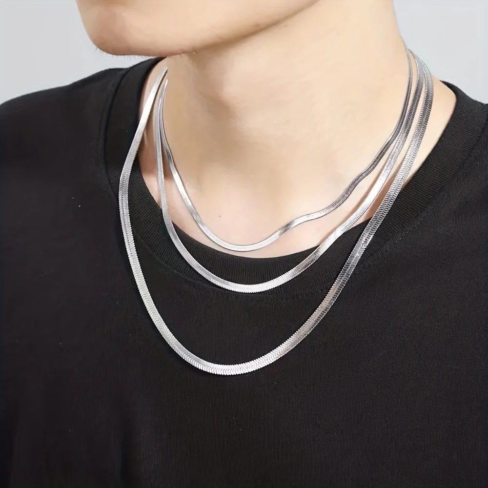 Fashion Punk Hip Hop Necklace Snake Chain Men Blade Chain For Unisex Party、Christmas gift、Thanksgiving Day、Birthday Gifts