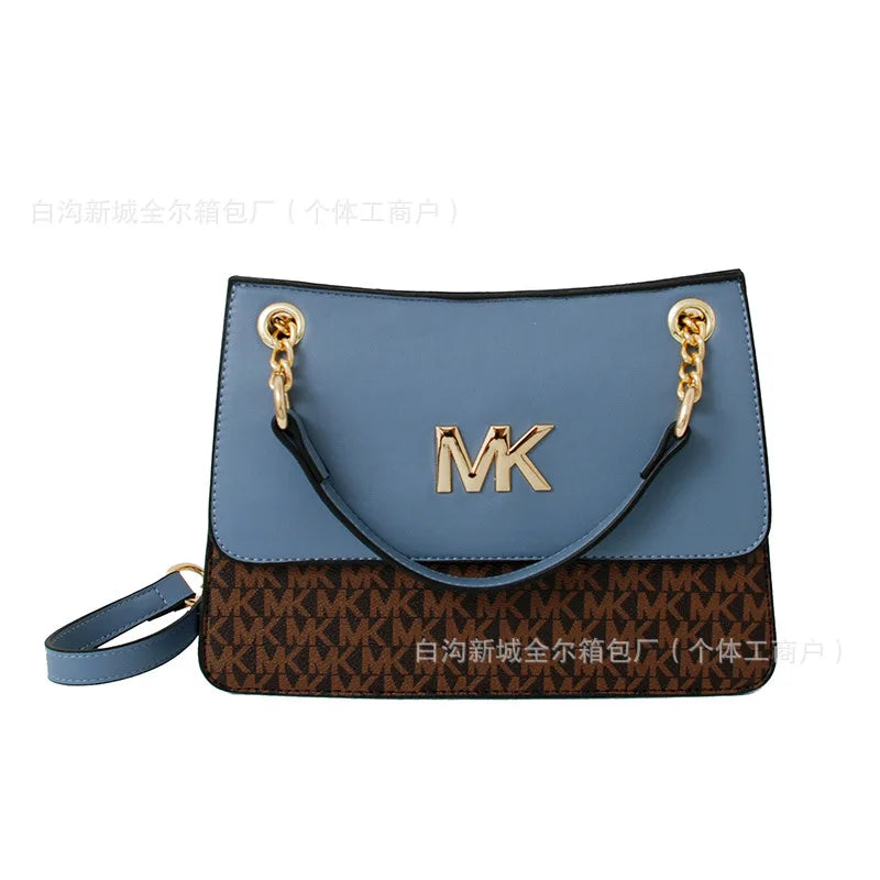 2025 Women's Small Square Bag - Shoulder Chain Design, Contrast Color, Stylish Texture, Large Capacity