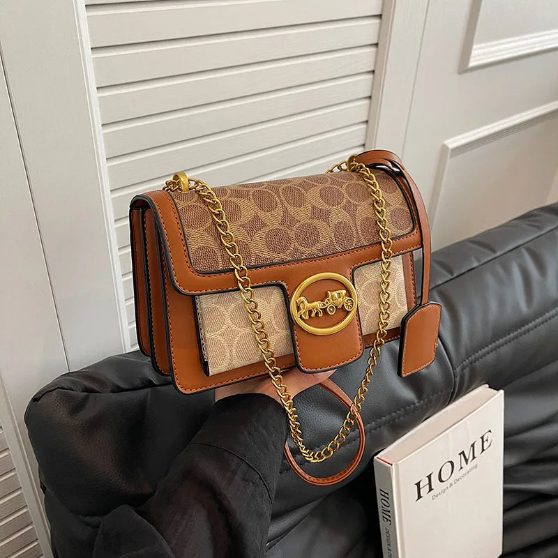 Premium 2025 Square Bag, Elegant Chain Strap Crossbody for Women, Chic & Versatile Shoulder Purse, Luxury Small Handbag