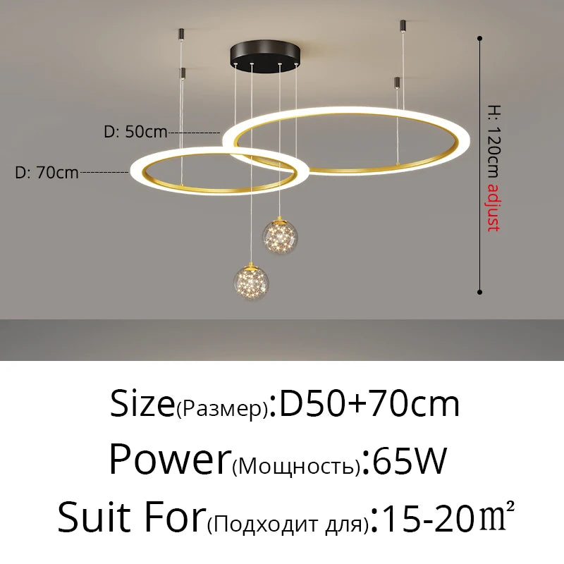 Modern LED Chandeliers Indoor Remote Dimming Lighting Lamp For Living Room Bedroom Lamps star Decor Lusters Lights Droppshiping