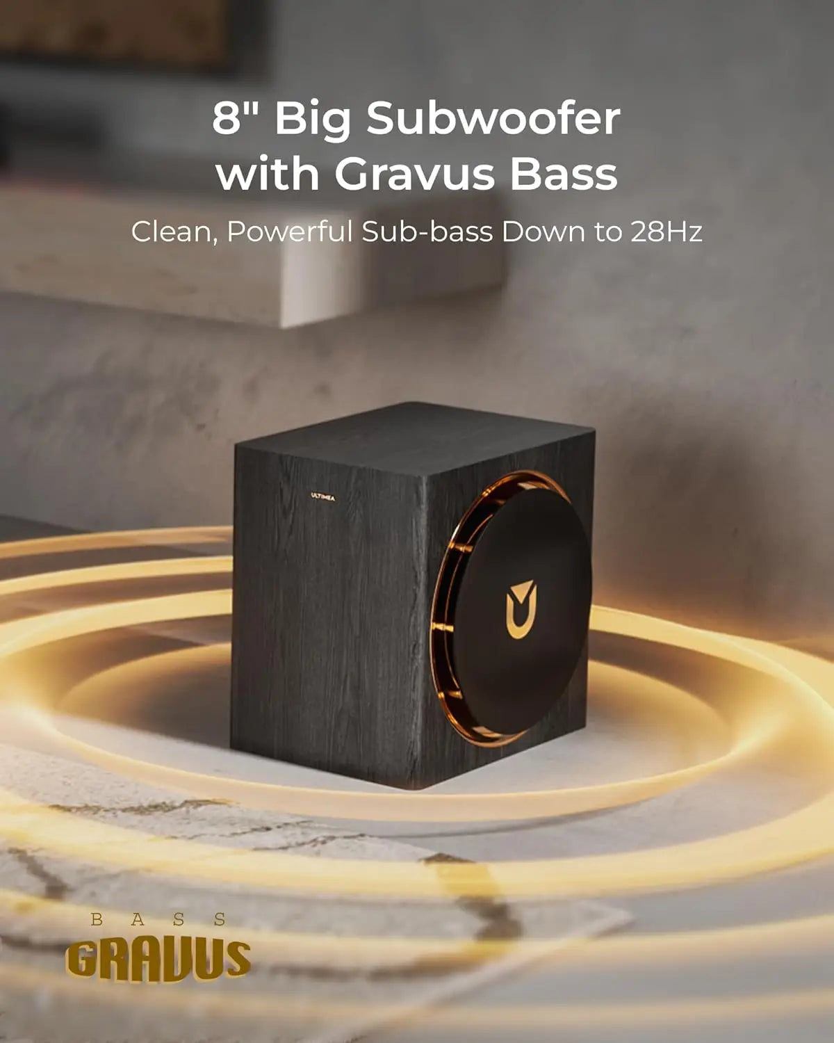 ULTIMEA 5.1.4 Surround SoundSystem TV Soundbar with Dolby Atmos&APP Control, Home Cinema Bluetooth Speaker&8" Wireless Subwoofer