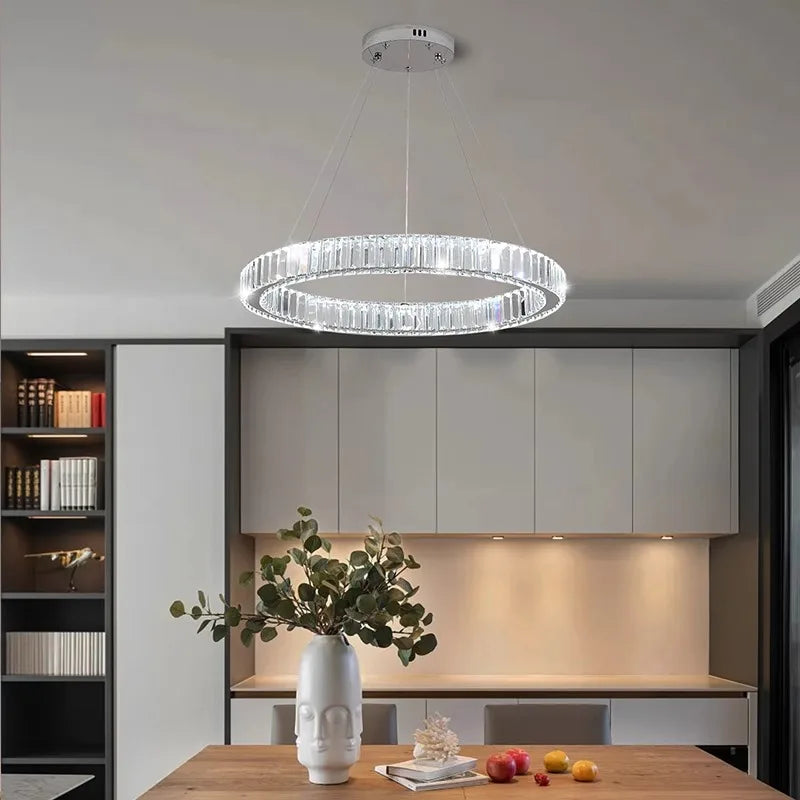 Modern Crystal stair chandelier lights indoor lighting Ceiling lamp hanging light led Chandeliers for living room indoor lightin