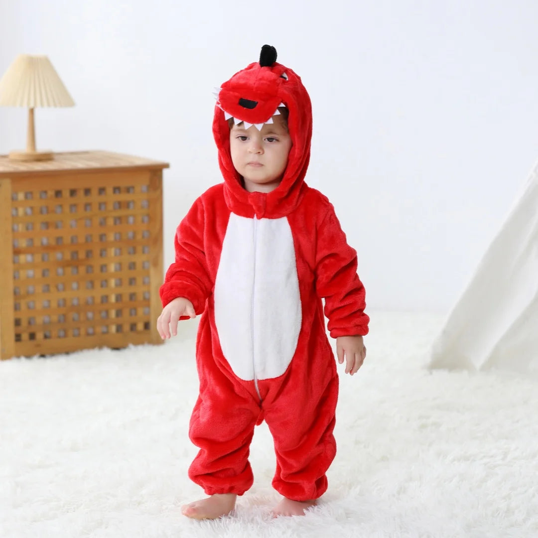 Baby Unisex Romper Kigurumi Infant Cute Stitch Dinosaur Animal Jumpsuits Newborn Cartoon Pajamas For Kids Boys Girls Christmas