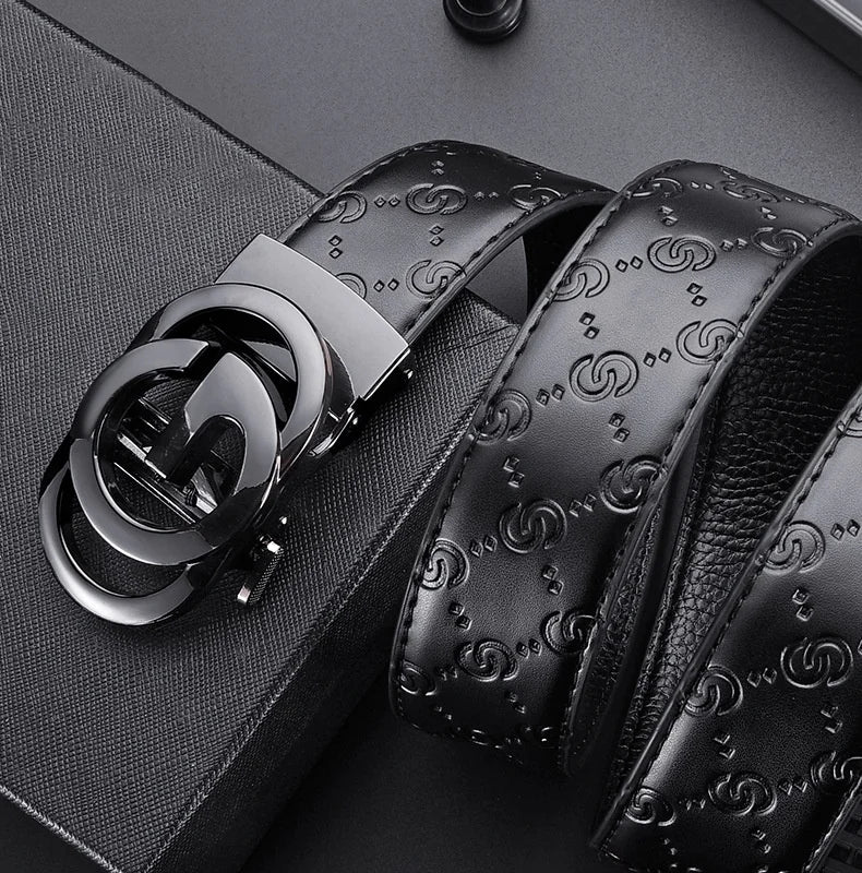 Men Belts Metal Luxury Brand Automatic Buckle Leather High Quality Belt for Men Business Work Casual Designer Fashion Belts
