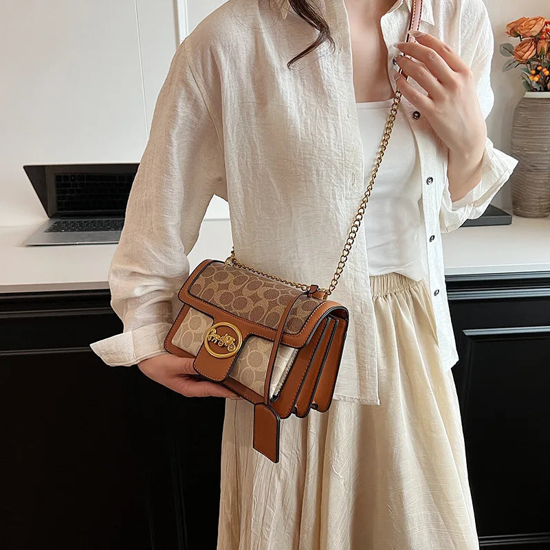 Premium 2025 Square Bag, Elegant Chain Strap Crossbody for Women, Chic & Versatile Shoulder Purse, Luxury Small Handbag