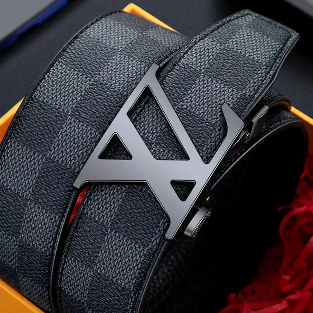 New Men's Genuine Leather Belt Automatic Buckle Casual Luxury Business Trend Pure Calfskin Waist Belt for Men